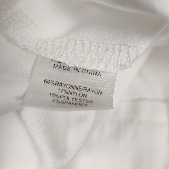 Classic Editions Women's 2 Pcs Cropped Pants Size S Black White Rayon Cutwork - Picture 6 of 16